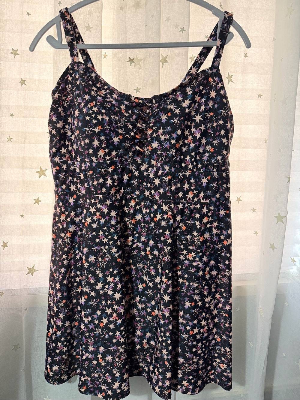 torrid Black Star Print One-Piece Swimdress